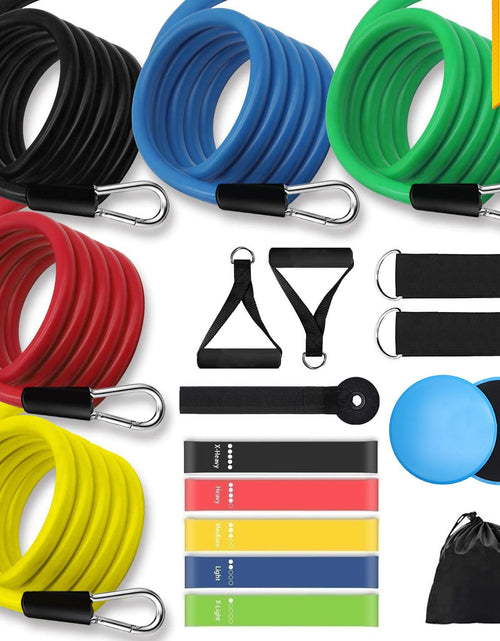 Load image into Gallery viewer, 19 Pcs Workout Resistance Bands Set Exercise Bands Set Core Sliders
